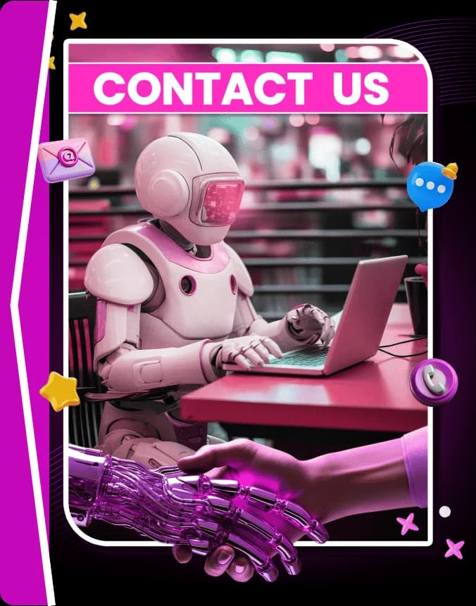 Robot with laptop