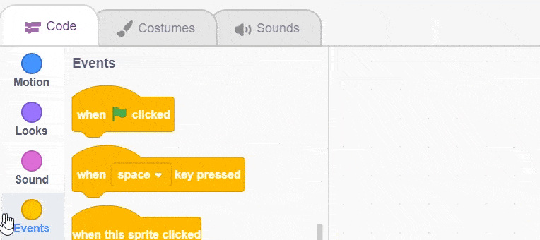PictoBlox scripting area showing the forever block from the Control palette added below the when flag clicked block